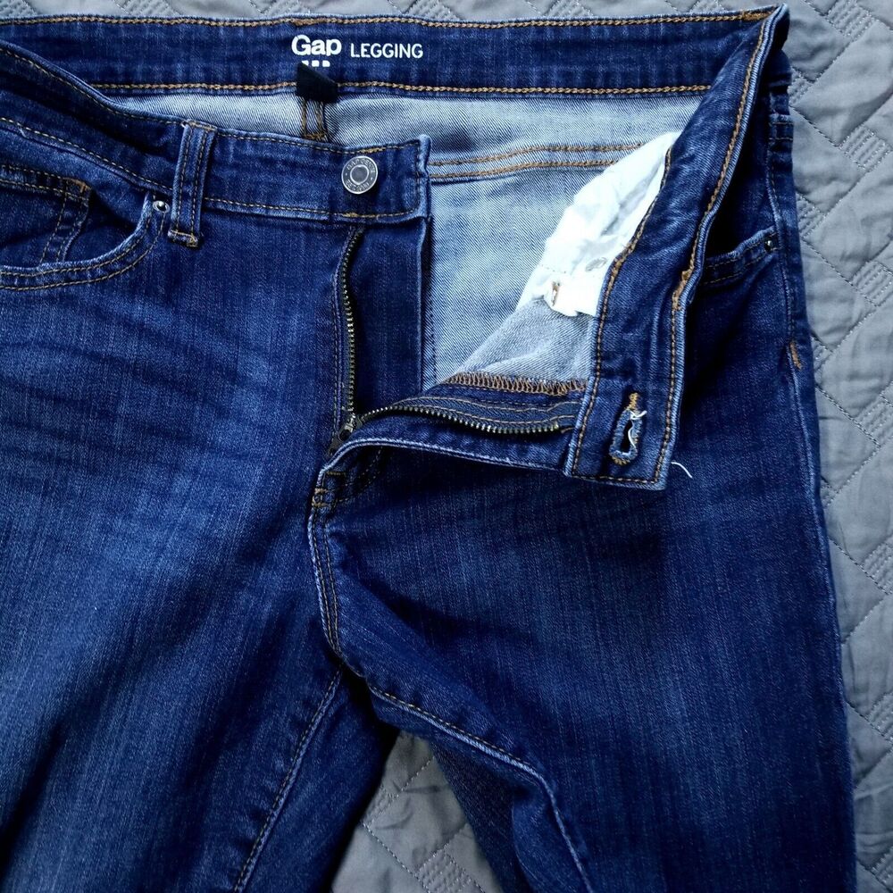 Gap Jeans Womens 12/31 Blue Slim Fit Legging Dark Wash American Denim - Picture 7 of 11